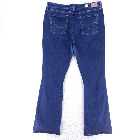 Levis Signature Jean Denim Cotton Women SZ 16 Blue Straight Stretch VTG Mid Rise - Picture 5 of 14
